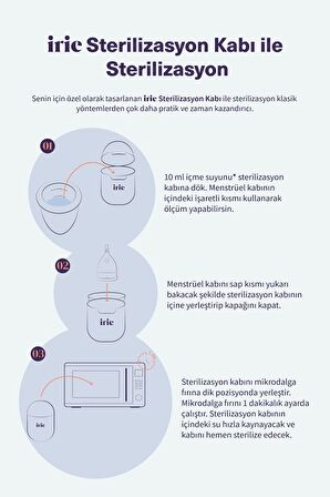 Adet Kabı Için Sterilizasyon Kabı - Menstrüel Kap Mikrodalga Sterilizasyon - Pamuk Kese Hediyeli