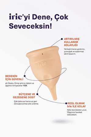 Deneyim Seti - Menstrual Kap Menstrüel Kap Adet Kabı Regl Kabı [[Small Nude]]