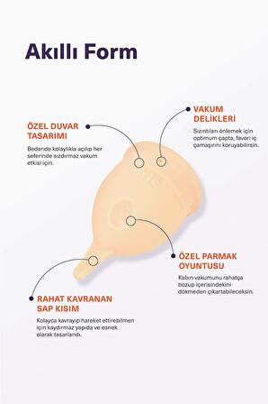 Adet Kabı Regl Kabı Menstrüel Kap Menstrual Cup [[Small Nude]] + Mikrodalga Sterilizasyon Kabı