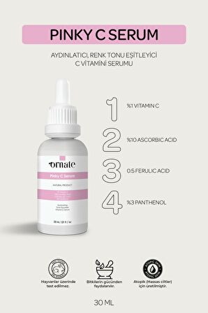 ORNATE Aydınlatıcı Renk Tonu Eşitleyici Leke Karşıtı C Vitamini Serumu