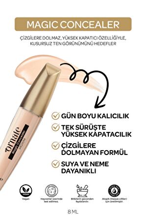 ORNATE Magic Concealer Kapatıcı Krem (02) Medium