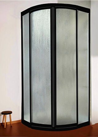 UBM Duşakabin Oval Mika Camlı 90x90 (Teknesiz)