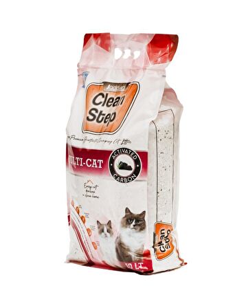 Jadawa Clean Step Aktif Karbonlu Topaklanan İnce Tane Bentonit Kedi Kumu 10 LT