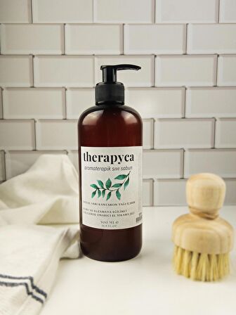 Therapyca Aromaterapik Sıvı Sabun 500 ml Amber Şişe - Doğal Sarı Kantaron Yağı İçerir