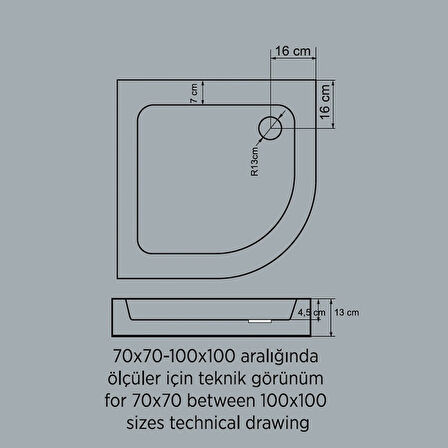 UBM İnci Panelli Oval Duş Teknesi 120x120 Cm