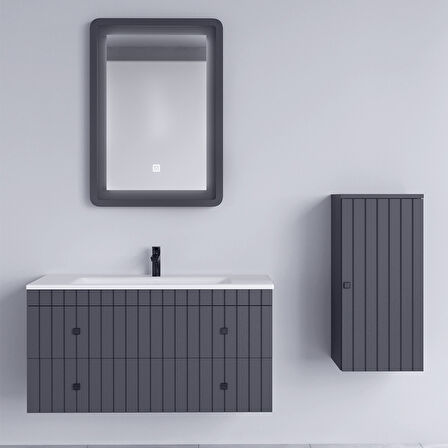 Ubm Çınar 75 Cm Lake Banyo Dolabı Antrasit