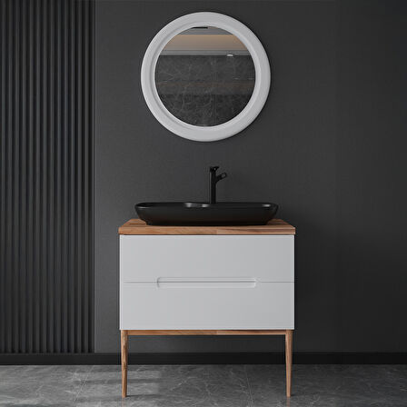 Ubm Monarc 100 Cm Lake Banyo Dolabı Beyaz