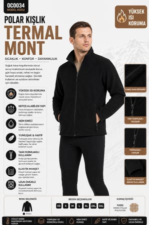 Oil Company Siyah Termal Polar Mont Unisex