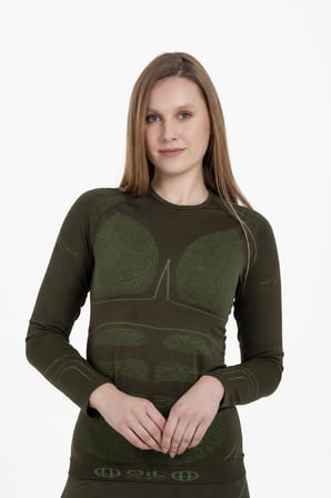 Oil Company Haki Unisex Termal İçlik Üst Seamless III. Seviye Pro