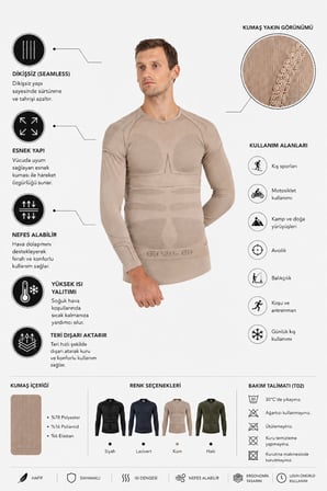 Oil Company Kum Unisex Termal İçlik Üst Seamless III. Seviye Pro