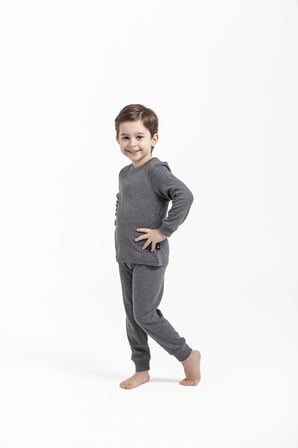 Antrasit Termal Çocuk İçlik Takım Unisex OC0052