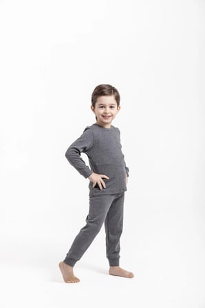Antrasit Termal Çocuk İçlik Takım Unisex OC0052