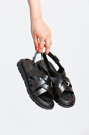 Kadın Hakiki Deri  Sandalet BY76