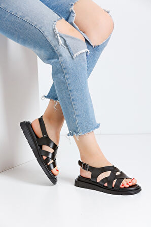 Kadın Hakiki Deri  Sandalet BY76