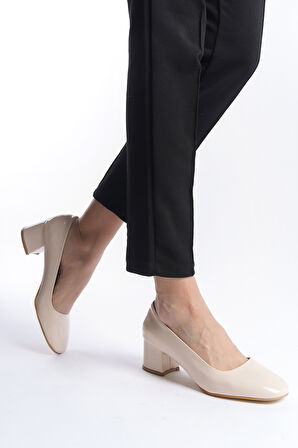 Kadını Şık Rahat Klasik 5 cm Kalın Topuklu Ayakkabı DRK022