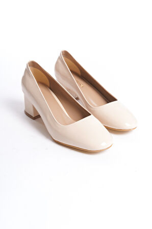 Kadını Şık Rahat Klasik 5 cm Kalın Topuklu Ayakkabı DRK022