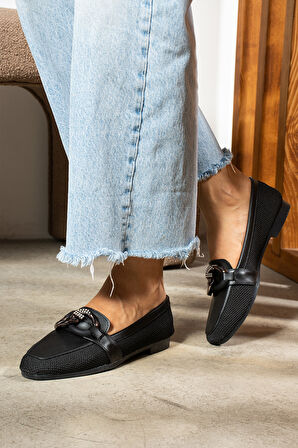 Kadın Tokalı Klasik Ayakkabı Babet AYK0035