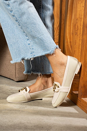 Kadın Tokalı Klasik Ayakkabı Babet AYK0035