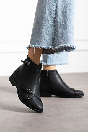 Kadın Tokalı Fermuarlı Rahat Bot PTK72