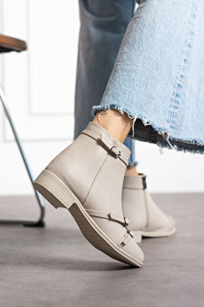 Kadın Tokalı Fermuarlı Rahat Bot PTK72