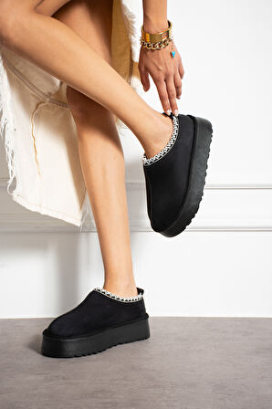 Kadın Kalın Tabanlı İçi Kürklü Kısa Bot UG05