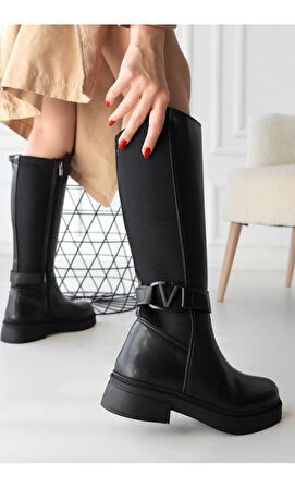 Kadın V Tokalı Çizme THN03