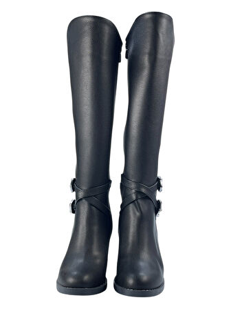 Kadın Tokalı Topuklu Çizme SBL01