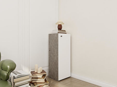 1 Kapaklı Çok Amaçlı Dolap Hanoi Beyaz