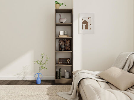 5 Bölmeli Kitaplık Antrasitmeşe Renk