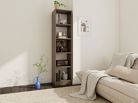 5 Bölmeli Kitaplık Antrasitmeşe Renk