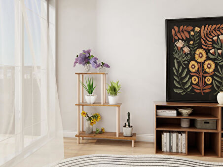 Yaren Çiçeklik Asklık-Saksılık Standı Amalfi-Beyaz Renk