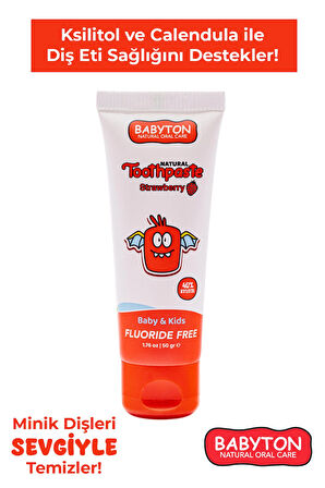 Doğal Çilek Diş Macunu Florürsüz 50 gr