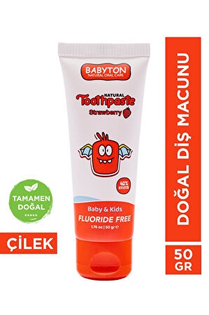 Doğal Çilek Diş Macunu Florürsüz 50 gr