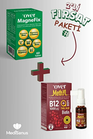 2'li Fırsat Paketi - 1 kutu Magnefix ve 1 kutu B12 Plus bir arada