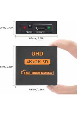 4K Ultra HD 3D 2 Port HDMI Splitter Çoğaltıcı (1 Giriş 2 Çıkış)
