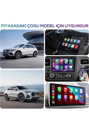 2'si 1 Arada Kablosuz CarPlay & Android Auto Mini USB Adaptör (Type-C OTG Destekli Dönüştürücü)