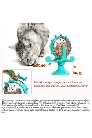Akıllı Kedi Oyuncağı & Yavaş Besleme Özellikli İnteraktif Zeka Geliştirici Mama Dağıtıcı