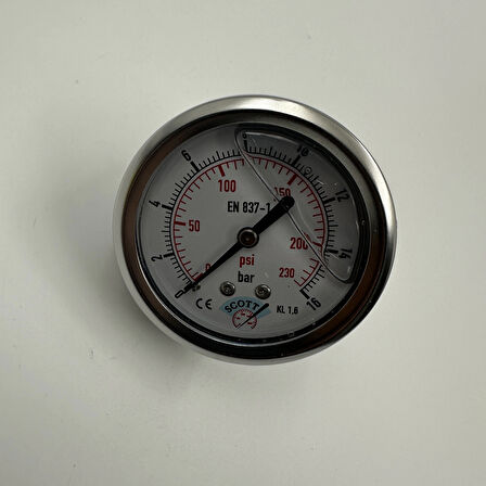 Manometre Gliserinli Pano Tipi Q63 - 0 - 16 Bar 1/4