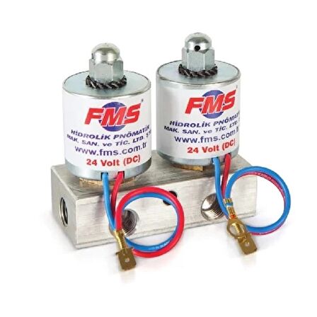 1/4 12V / 24V / 110V / 220V İKİLİ DAMPER PNÖMATİK VALF