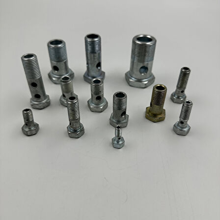 Delikli Mazot Civatası Kısa M12x1