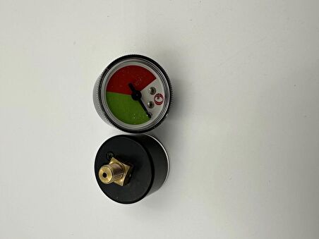 Ø 40 - 0 - 4 BAR DİŞ ÖLÇÜSÜ 1/8 ARKADAN ÇIKIŞLI KIRMIZI YEŞİL KİRLİLİK GÖSTERGESİ