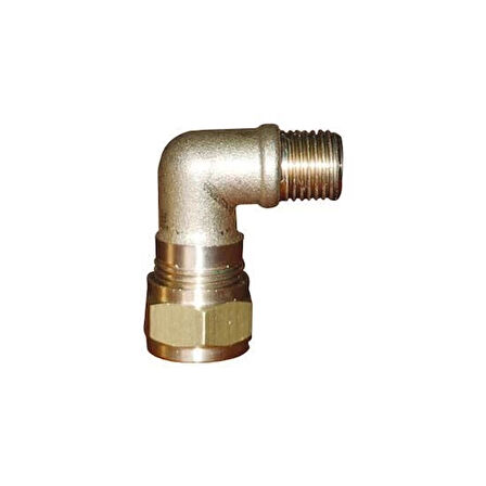 Sarı Pirinç Yüksüklü Dirsek 6mm - 1/8