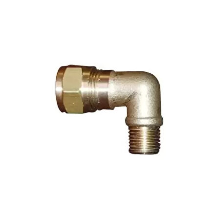 Sarı Pirinç Yüksüklü Dirsek 8mm - 3/8