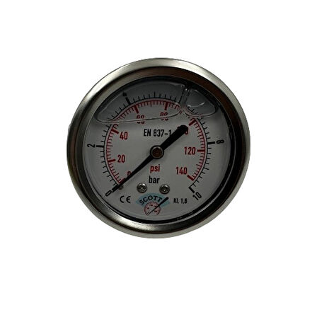 Manometre Gliserinli Pano Tipi Q63 - 0 - 10 Bar 1/4