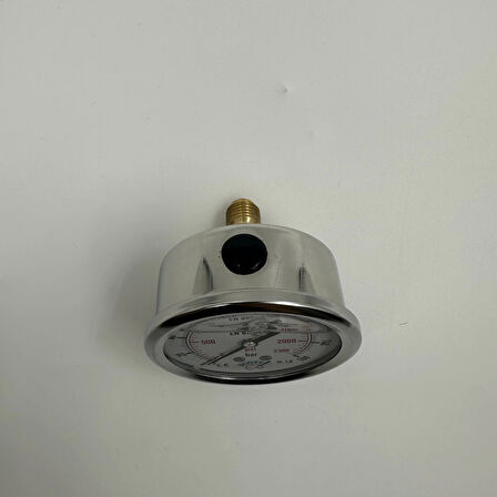 Ø 63 -0 - 160 BAR 1/4 GLİSERİNLİ ARKA ÇIKIŞLI MANOMETRE