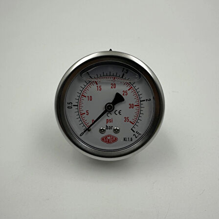 Q 63 - 0 - 2.5 BAR 1/4 GLİSERİNLİ PANO TİPİ MANOMETRE