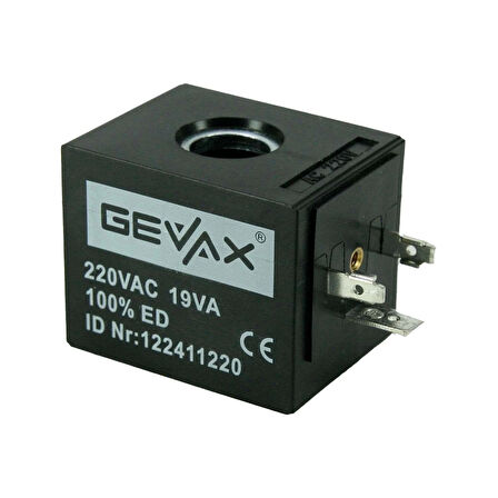 Gevax Valf Ventil Bobin 13.15mm - 12/24/110/220V Ac/Dc