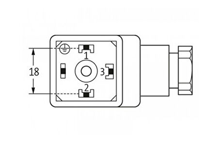 Pnömatik Valf Ventil Ledli Geniş Soket 18mm 220 Ac/Dc