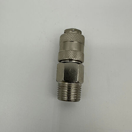 Pnömatik Sarı Otomatik Rekor Metal ( Stoper T26 Seri Jak Erkek Gövde 1/2 )