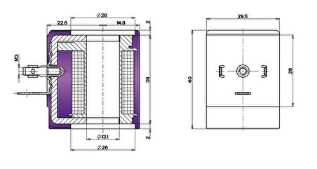 Gevax Valf Ventil Bobin TP1 13.15mm - 12/24/110/220V Ac/Dc